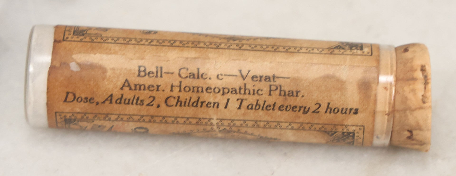 Lot 100 - Grouping Of Three Antique Medicine Pill Vials With Original Paper Labels, Corks, And Contents, Including Humphrey's Homeopathic No. 35., Burdock Pills, And Cartier's Little Liver Pills