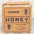 Lot 103 - Antique Paper Board Advertising Box For Comb Honey From Echo Lodge Apiary, D.F. Hunt, Antrim, New Hampshire, With Bee Graphics