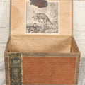 Lot 110 - Antique Wooden Cigar Box For "Lookout" Cigars, Sold By C.W. Wilder, Boston, Massachusetts, With Lithographed Interior And Exterior Labels With Fox Graphics, Label Dated 1873, By F. Heppenheimer
