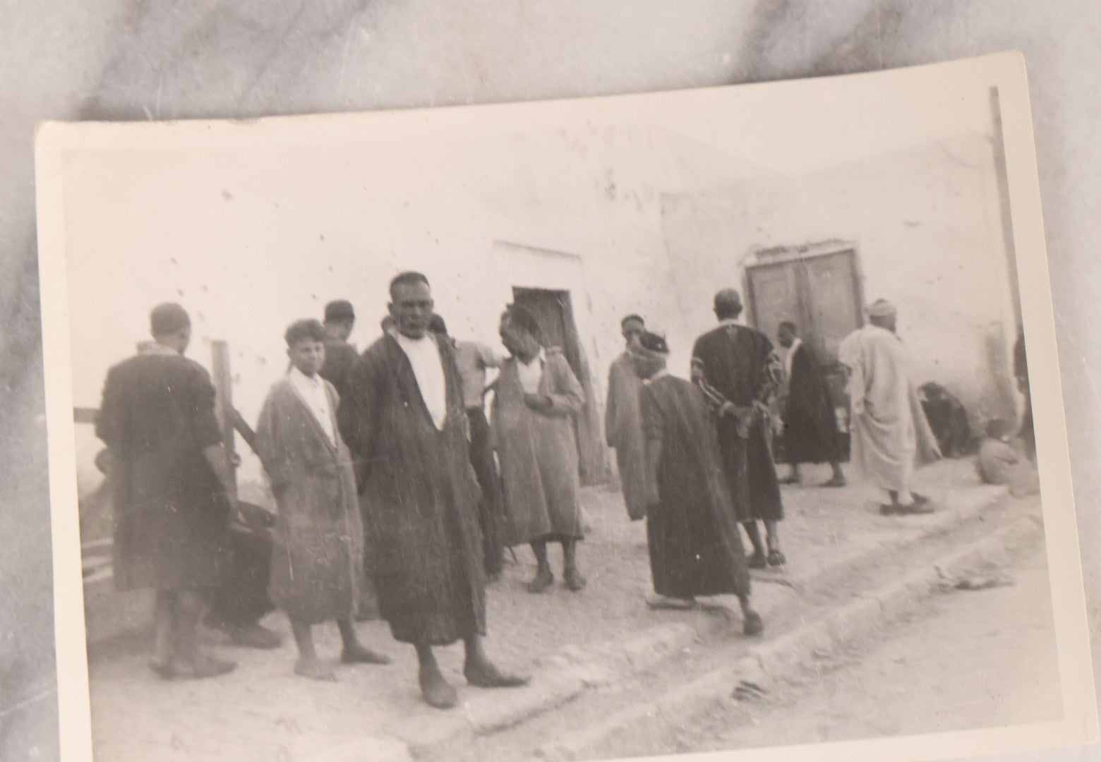 Lot 103 - Grouping Of Five Interesting Vintage Snapshot Photographs Including Middle Eastern Scenes, A Train Locomotive, And The Home Of Dr. Bruce Coloma