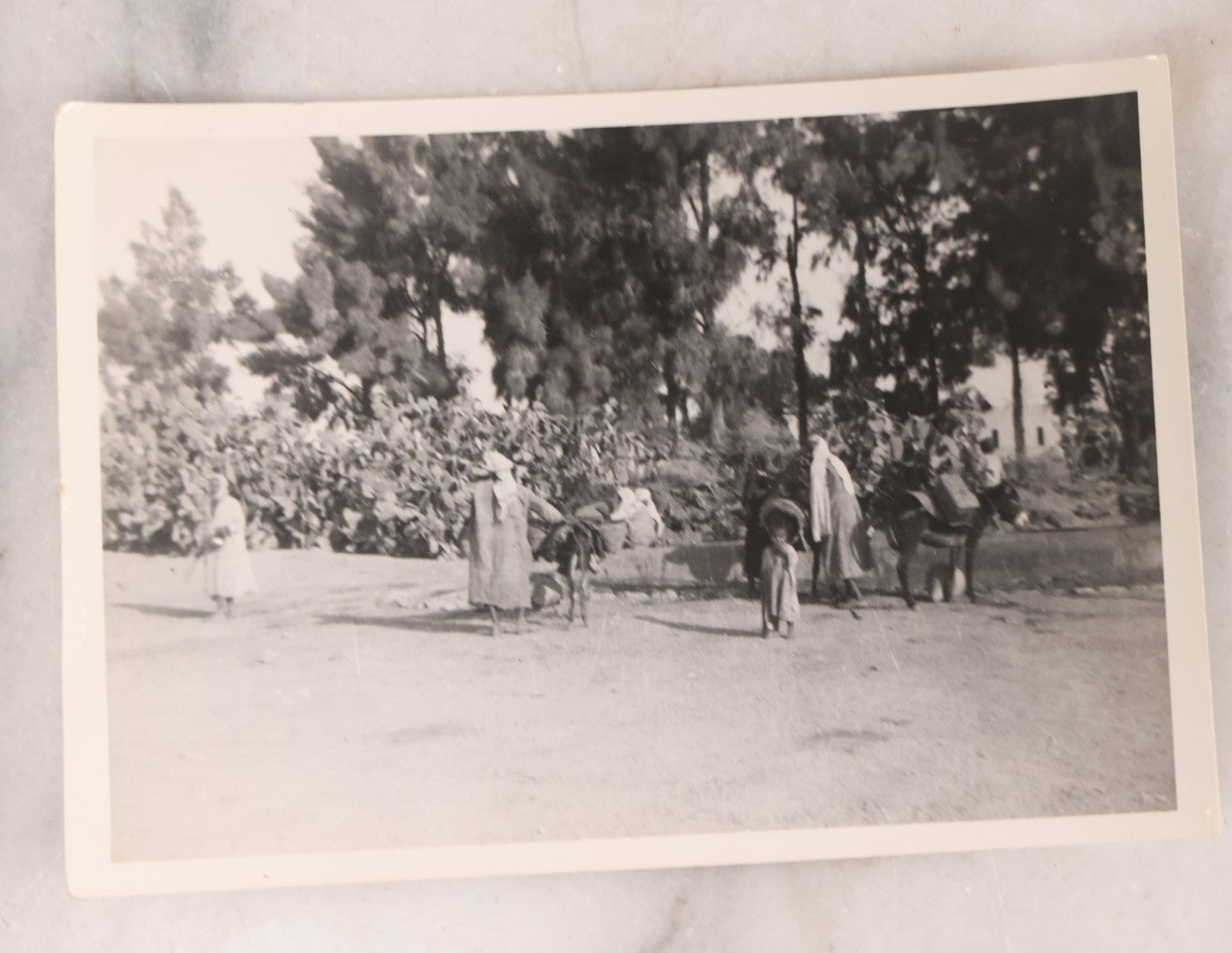 Lot 103 - Grouping Of Five Interesting Vintage Snapshot Photographs Including Middle Eastern Scenes, A Train Locomotive, And The Home Of Dr. Bruce Coloma