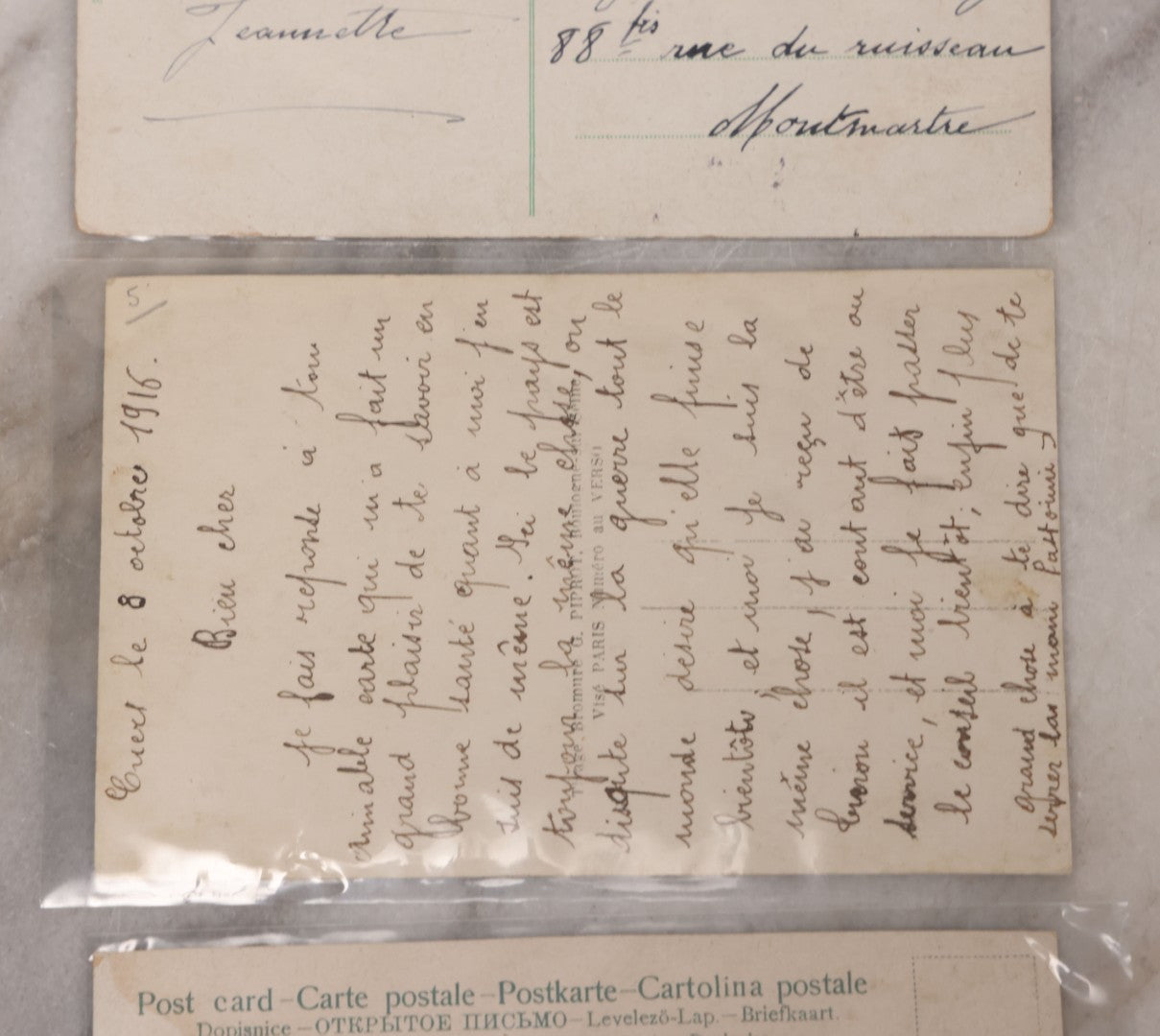 Lot 107 - Grouping Of Three Antique Foreign Postcards Of Children And Cherubs In Fantastical Scenes Including Flying On Birds, Napping On The Moon, And Sitting On Giant Mushrooms