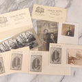 Lot 110 - Nine Piece Vintage And Antique Ephemera Grouping Including Real Photo Postcards R.P.P.C. Of Women With Violin, Man In Uniform, Landscape C.D.V. Photograph, Envelopes And Stationary From Seattle Hotels, And Stereoview Of The Deck Of Battleship