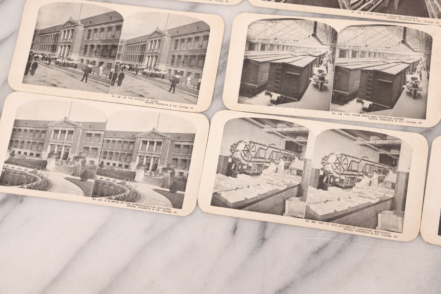 Lot 112 - Grouping Of 25 Antique Occupational Stereo View Cards Showing The Interior Operations Of Sears, Roebuck, & Co., Chicago, Illinois