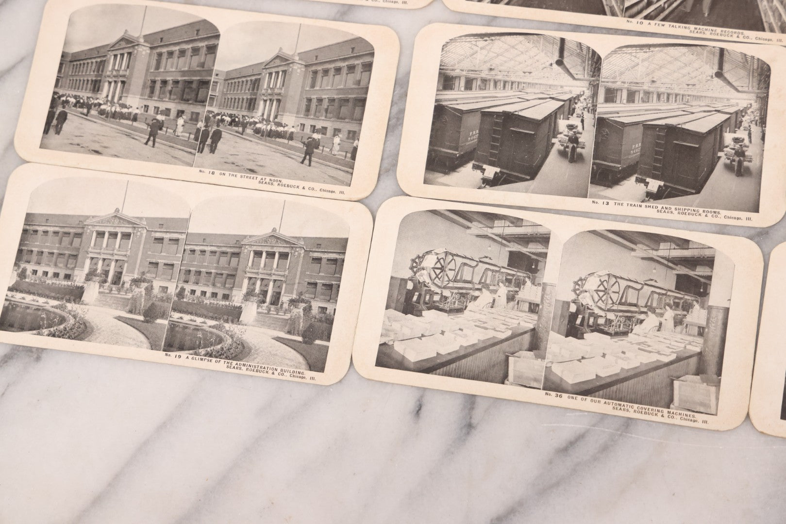 Lot 112 - Grouping Of 25 Antique Occupational Stereo View Cards Showing The Interior Operations Of Sears, Roebuck, & Co., Chicago, Illinois
