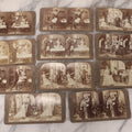 Lot 113 - Antique Grouping Of 11 Sequential Comic Photo Stereocards In Which Mr. Turtledove Is Caught Philandering With His And His Wife's New French Cook, Copyright 1902, By William H. Rau, Sold Only By Universal View Co., Philadelphia, Pennsylvania