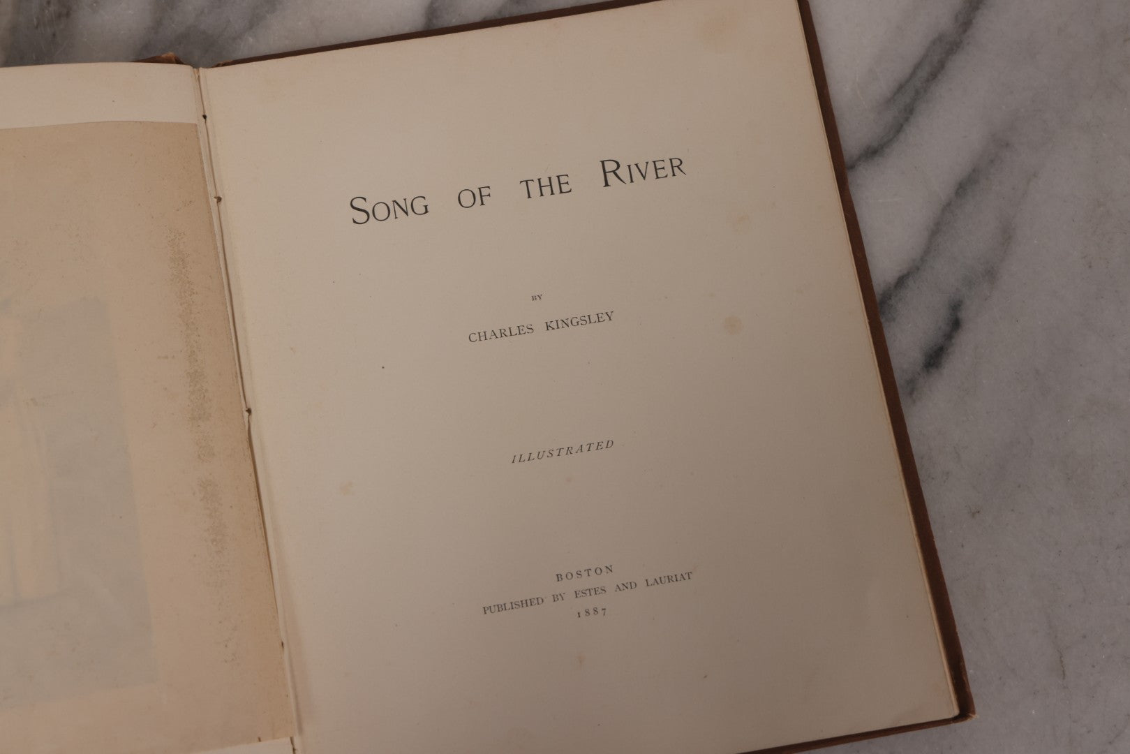 Lot 126 - "Song Of The River" Antique Illustrated Poetry Book By Charles Kingsley With Numerous Engraved Illustrations Supervised By George T. Andrew Estes And Lauriat, Publishers, Boston, 1887