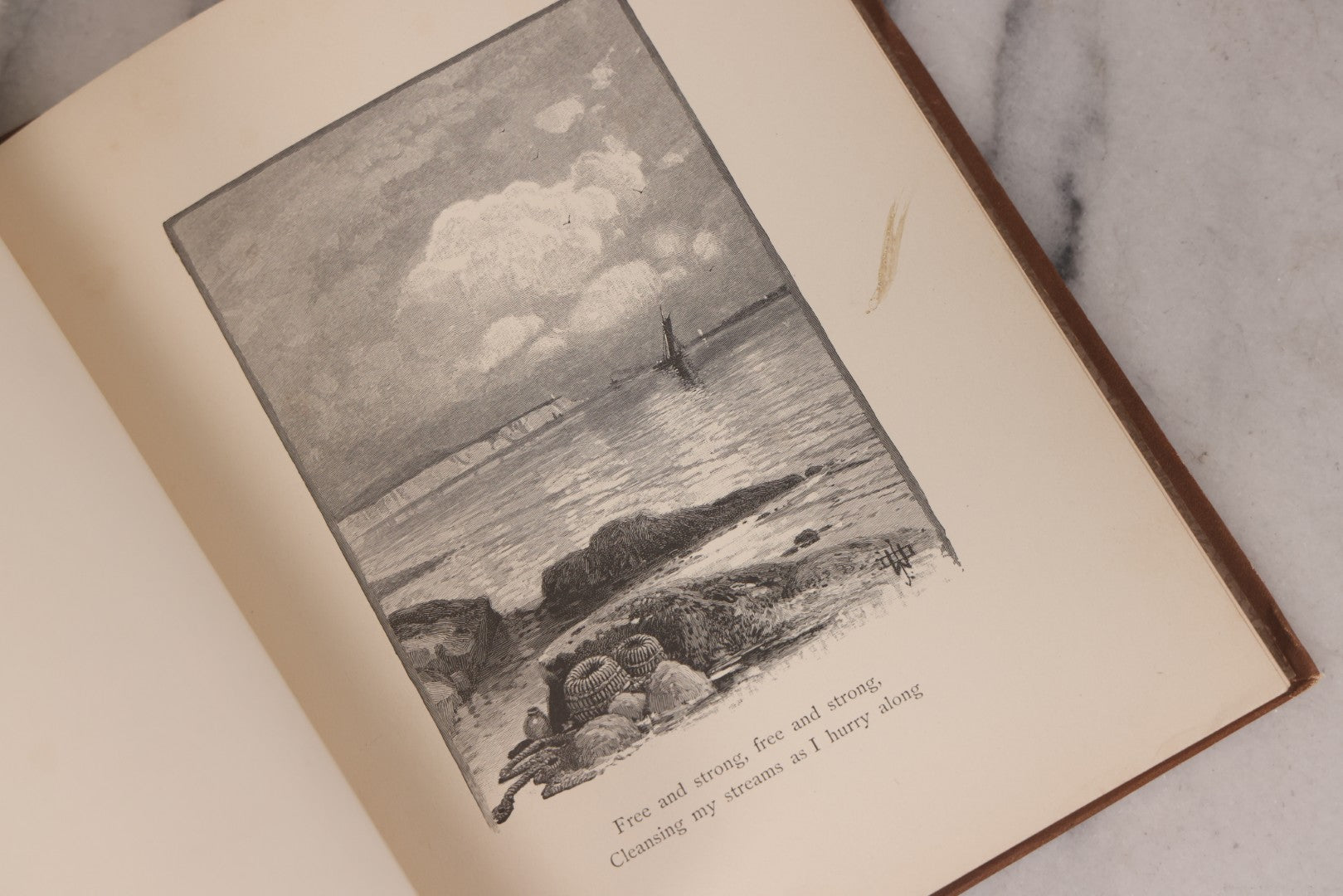Lot 126 - "Song Of The River" Antique Illustrated Poetry Book By Charles Kingsley With Numerous Engraved Illustrations Supervised By George T. Andrew Estes And Lauriat, Publishers, Boston, 1887