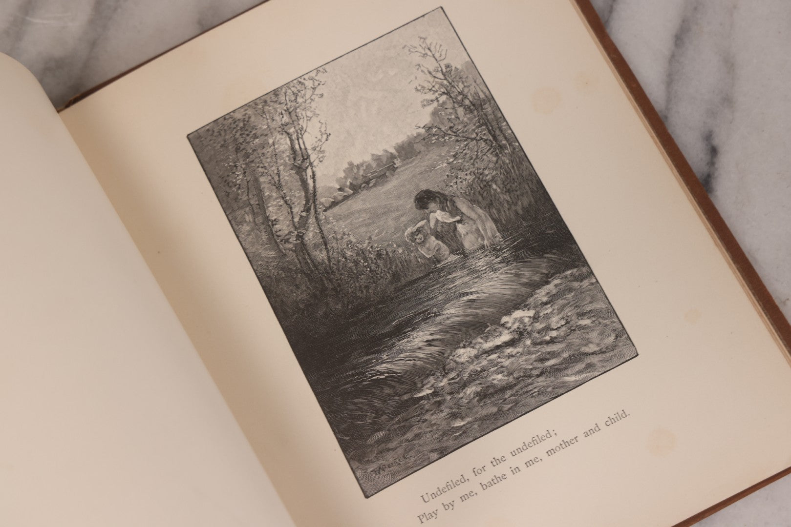 Lot 126 - "Song Of The River" Antique Illustrated Poetry Book By Charles Kingsley With Numerous Engraved Illustrations Supervised By George T. Andrew Estes And Lauriat, Publishers, Boston, 1887