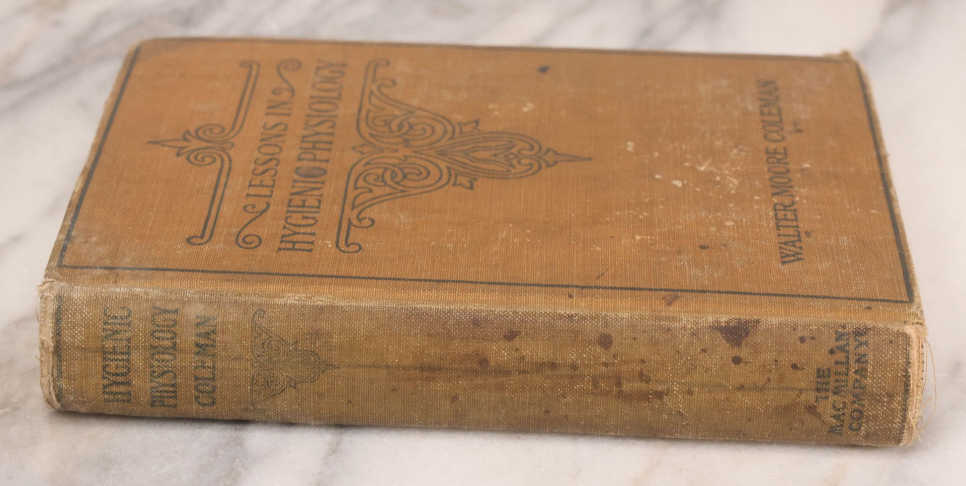Lot 129 - "Lessons In Hygienic Physiology" Antique Illustrated Medical Book By Walter Moore Coleman, The Macmillan Company, Publisher, New York, 1914, Note Coloring And Pencil Marks Throughout, Many Illustrations Cut Out Of Book