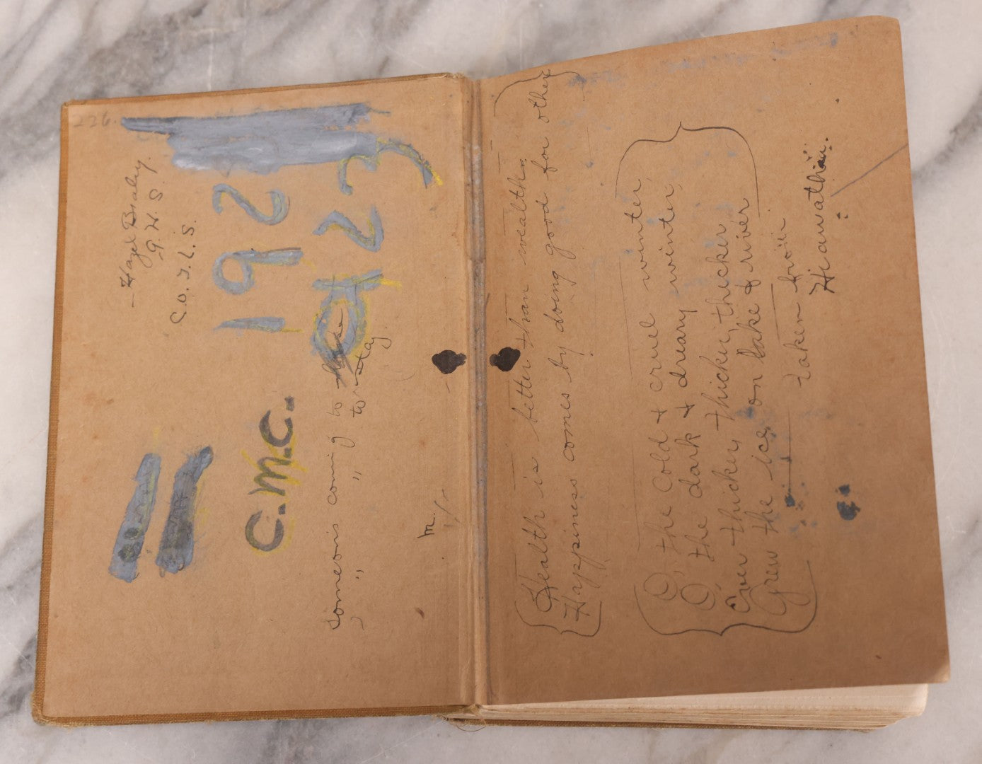 Lot 129 - "Lessons In Hygienic Physiology" Antique Illustrated Medical Book By Walter Moore Coleman, The Macmillan Company, Publisher, New York, 1914, Note Coloring And Pencil Marks Throughout, Many Illustrations Cut Out Of Book