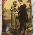 Lot 013 - Antique Victorian Photo Album With Celluloid Cover And Image Of "Courtship Of Miles Standish," Containing 19 Cabinet Cards, Six C.D.V.s And Two Tintypes, Including Two Photos Of Actresses By Jose Mora, Broadway, New York