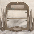 Lot 022 - Vintage Trench Art Swiveling Photo Frame With Silver Painted Bullet Shells, Hand Hammered Star Design And Other Hammered Details, Circa World War 1 Era