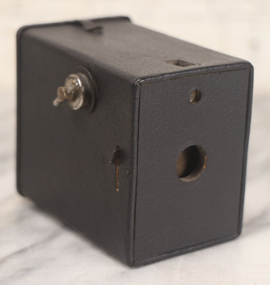 Lot 027 - Antique Ansco Box Camera, Small Size, Uses Speedex 2C Ansco Film, Made In U.S.A. By Ansco Photo Products Inc., Binghamton, New York, Patented September 1910