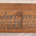 Lot 054 - Vintage Borden's Vera-Sharp Mature Whole Milk Natural Loaf Cheddar Cheese 2.5 Lbs Wooden Crate Box, Made By The Borden Company, New York