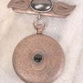 Lot 068 - Vintage Hanging Locket Brooch With Black Adornments