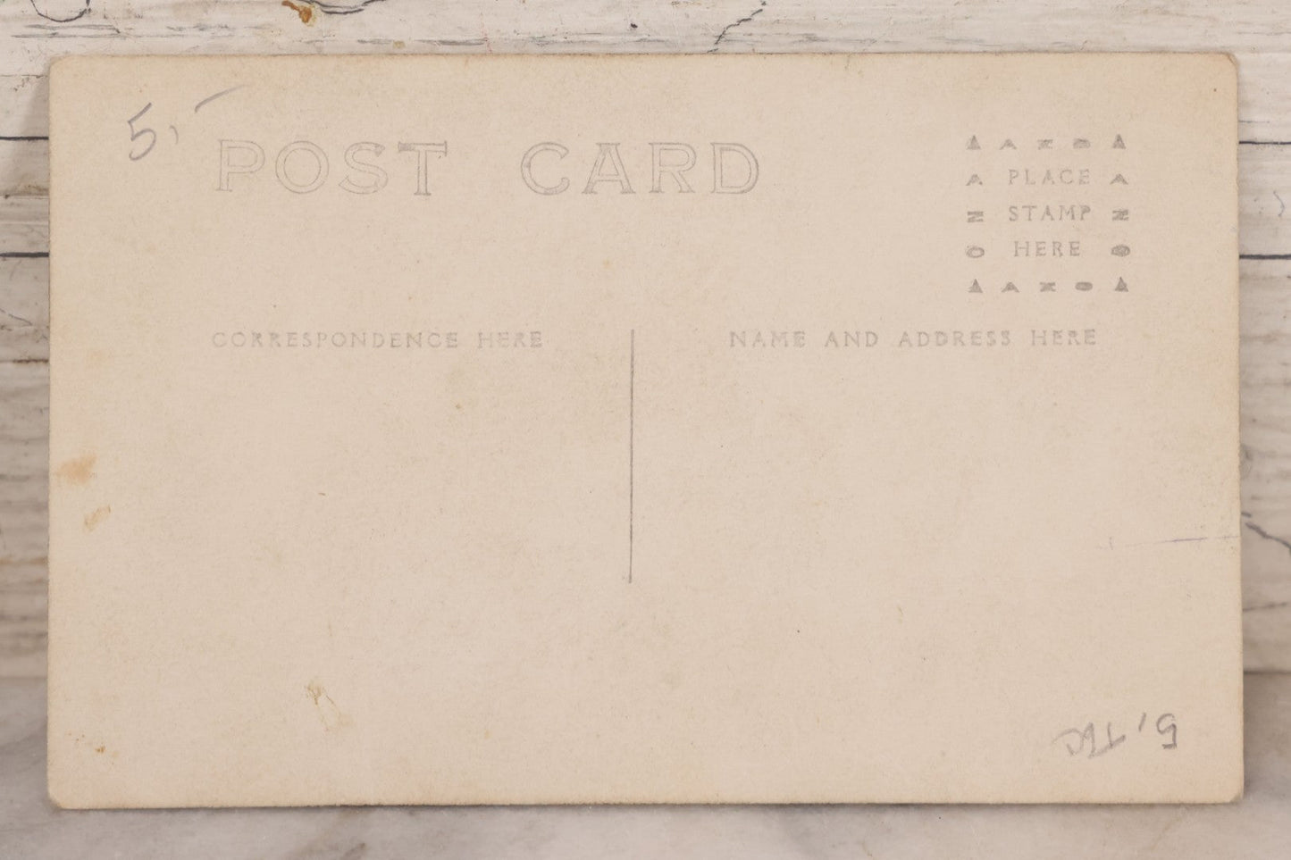 Lot 083 - Antique Real Photo Postcard R.P.P.C. Showing Young Man Dressed As Cowboy Shaking Hands With Older Man On Faux Train Photography Set In Denver, Colorado
