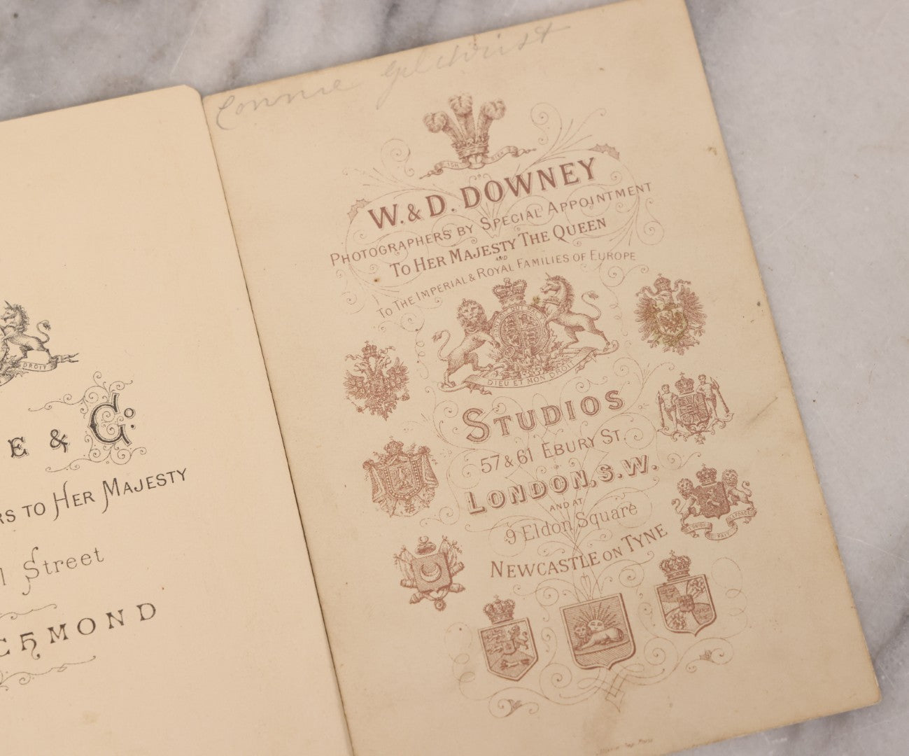 Lot 100 - Grouping Of Antique Photographs By British Photographers Including Four Cabinet Cards And Five Carte De Visite C.D.V. Photos By Photographers Including W. & D. Downey, Byrne & Co., Alexander Bassano, Elliott And Fry, And More