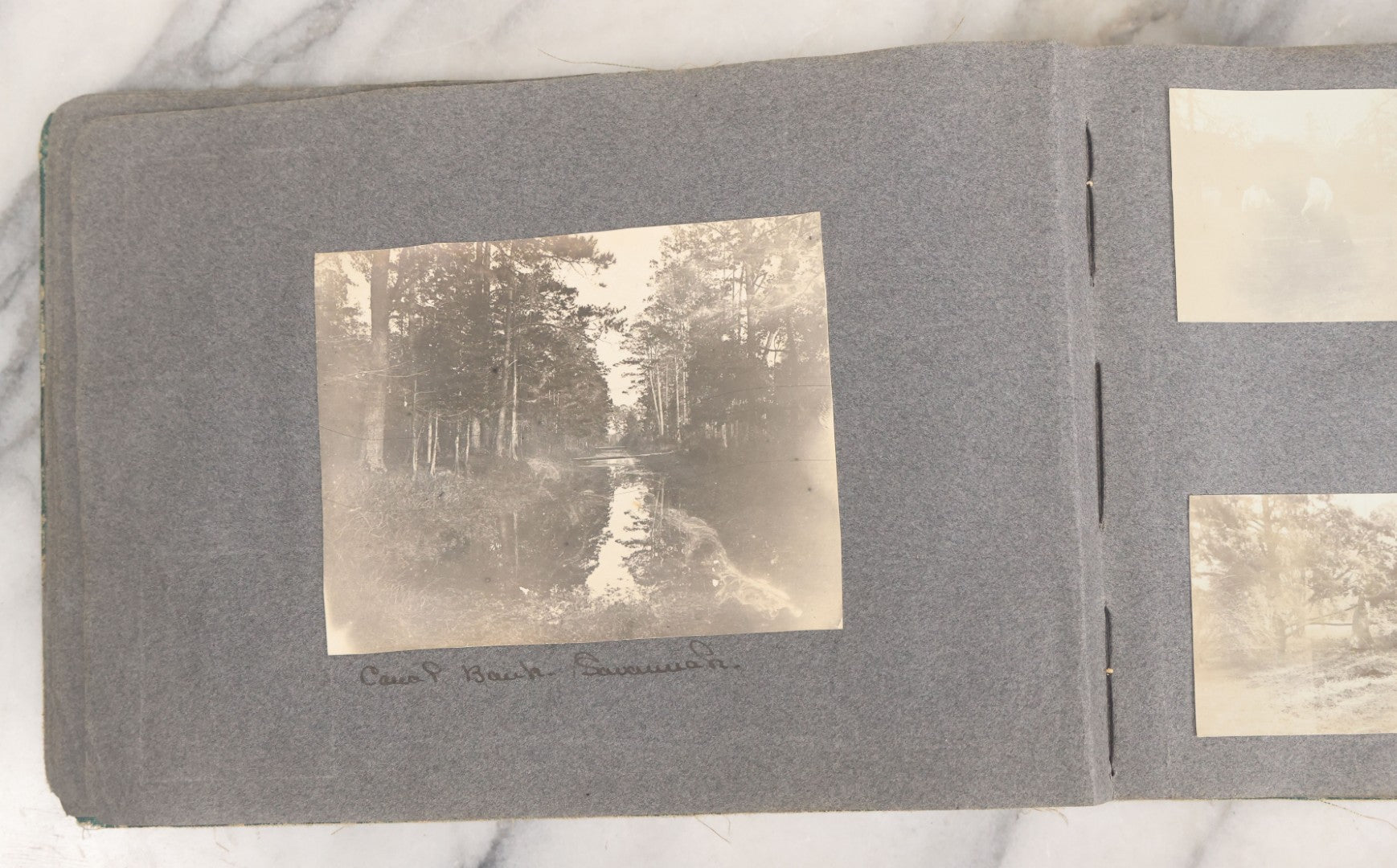 Lot 003 - Antique Snapshot Photo Album Belonging To Mary Eleanor Hill, Containing Photographs Taken In And Around "Brier Crest" In Villanova, Pennsylvania And "Eagle's Nest" In Grovetown, Georgia, With Over 300 Photographs, Including Women In Catacombs