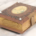 Lot 004 - Antique Victorian Portrait Photo Album With "Forget Me Not" Embossed Foredge, Gifted To Aunt Aney From Her Nephew Summer B. Miller, Nov. 25, 1878, Containing 11 Tintypes & 31 C.D.V.s, Including Woman Holding Book And Likely Civil War Soldiers