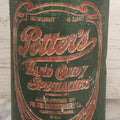 Lot 046 - Vintage Potter's Hard Candy Specialties Lithographed Five Pound Tin, Manufactured By Potter Confectionery Co., Cambridge, Massachusetts, Note Dented As Found, 8-1/2" Height
