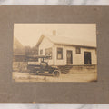 Lot 108 - Antique Boarded Occupational Photograph Of Man Driving An Early Automobile Delivery Truck For Leominster Light Trucking Co., Electric Express