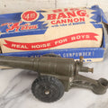 Lot 010 - Vintage Red Devil Brand Big Bang Cannon Cast Metal Cannon Toy In Original Box, "Real Noise For Boys," Manufactured By Conestoga Co., Inc., Bethlehem, Pennsylvania