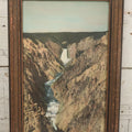 Lot 065 - Vintage Colorized Photograph Of Yellowstone Falls, Yellowstone National Park, Wyoming, In Frame, 12-1/4" x 17-5/8"
