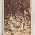 Lot 075 - Antique Carte De Visite C.D.V. Photograph Of Visitors To Flume Gorge, Franconia Notch, White Mountains, New Hampshire
