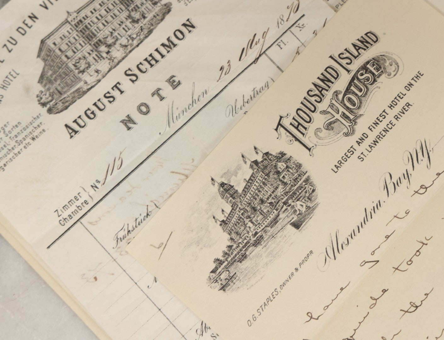 Lot 099 - Grouping Of Seventeen Antique Corporate Documents With Various Billheads, Letterheads, And Advertising For Businesses Including The Beacon Falls Rubber Shoe Co., National Biscuit Company, Hotels, And More