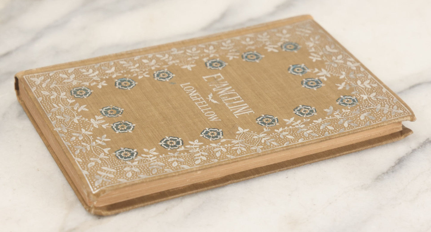Lot 109 - "Evangeline: A Tale Of Acadie" Antique Poetry Book By Henry Wadsworth Longfellow, Illustrated, H.M. Caldwell Company, Publisher, New York, Circa 1900