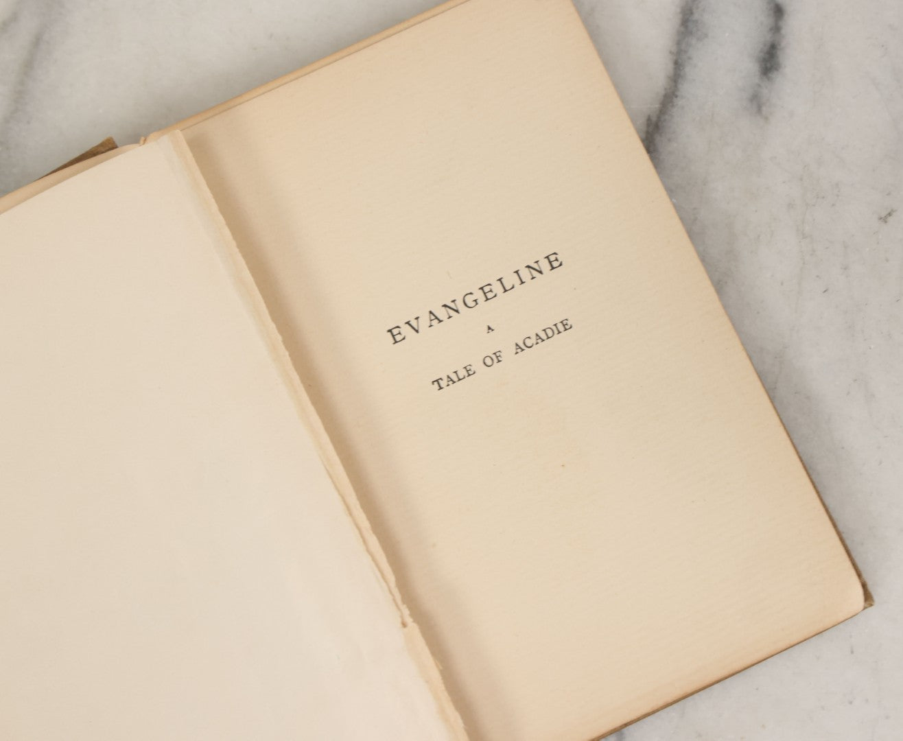 Lot 109 - "Evangeline: A Tale Of Acadie" Antique Poetry Book By Henry Wadsworth Longfellow, Illustrated, H.M. Caldwell Company, Publisher, New York, Circa 1900