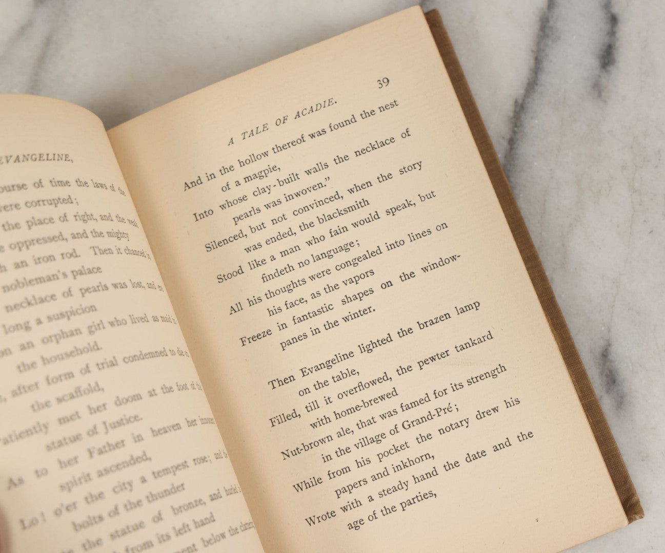 Lot 109 - "Evangeline: A Tale Of Acadie" Antique Poetry Book By Henry Wadsworth Longfellow, Illustrated, H.M. Caldwell Company, Publisher, New York, Circa 1900