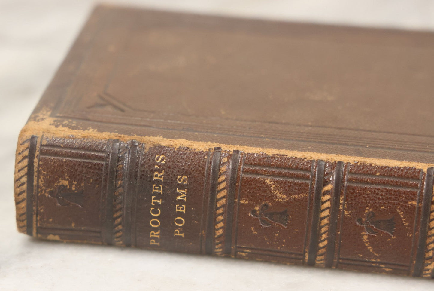 Lot 111 - "The Poems Of Adelaide A. Procter" Antique Poetry Book, Author's Edition With Fine Binding And Gilded Fore Edge, Ticknor And Fields, Publishers, Boston, 1866