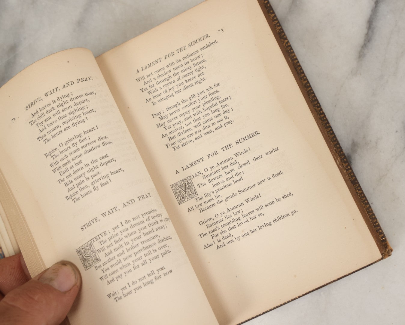 Lot 111 - "The Poems Of Adelaide A. Procter" Antique Poetry Book, Author's Edition With Fine Binding And Gilded Fore Edge, Ticknor And Fields, Publishers, Boston, 1866