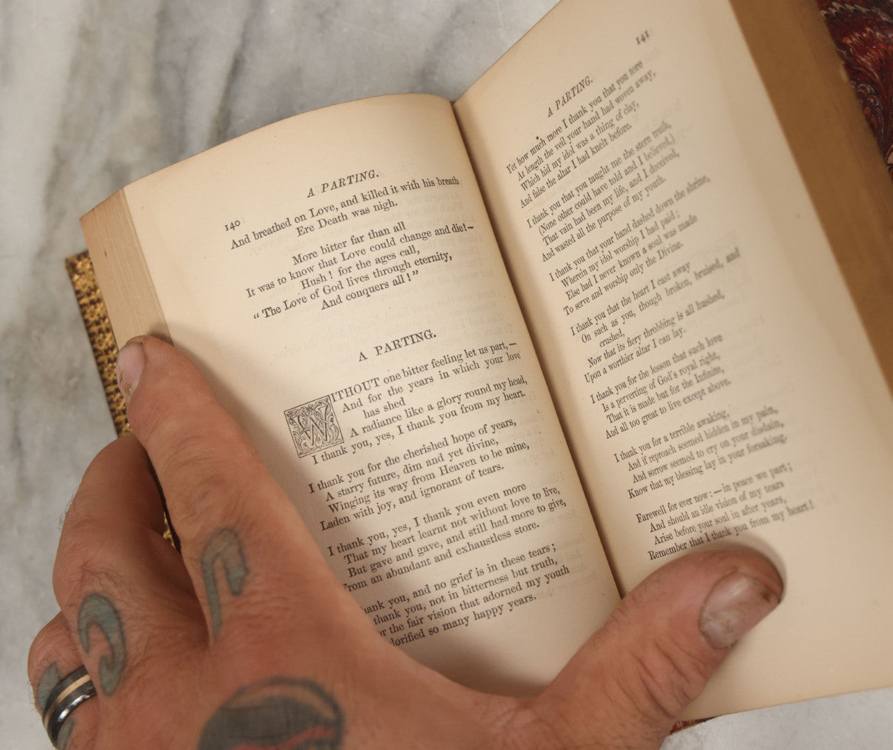 Lot 111 - "The Poems Of Adelaide A. Procter" Antique Poetry Book, Author's Edition With Fine Binding And Gilded Fore Edge, Ticknor And Fields, Publishers, Boston, 1866