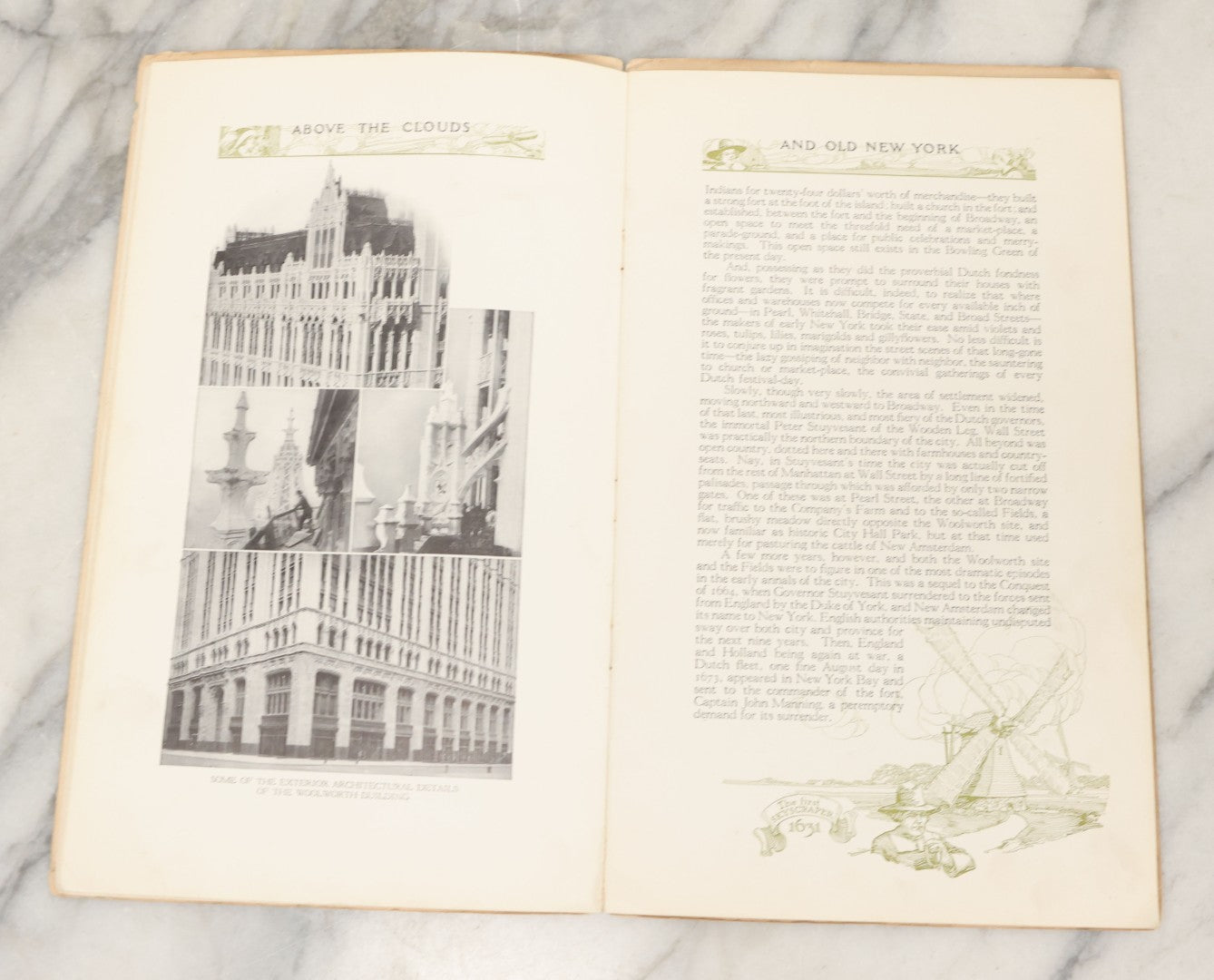 Lot 123 - "Above The Clouds And Old New York: An Historical Sketch Of The Site And The Many Wonders Of The Woolworth Building" Antique Booklet By H. Addington Bruce, Published For Distribution To Visitors, Copyright 1913