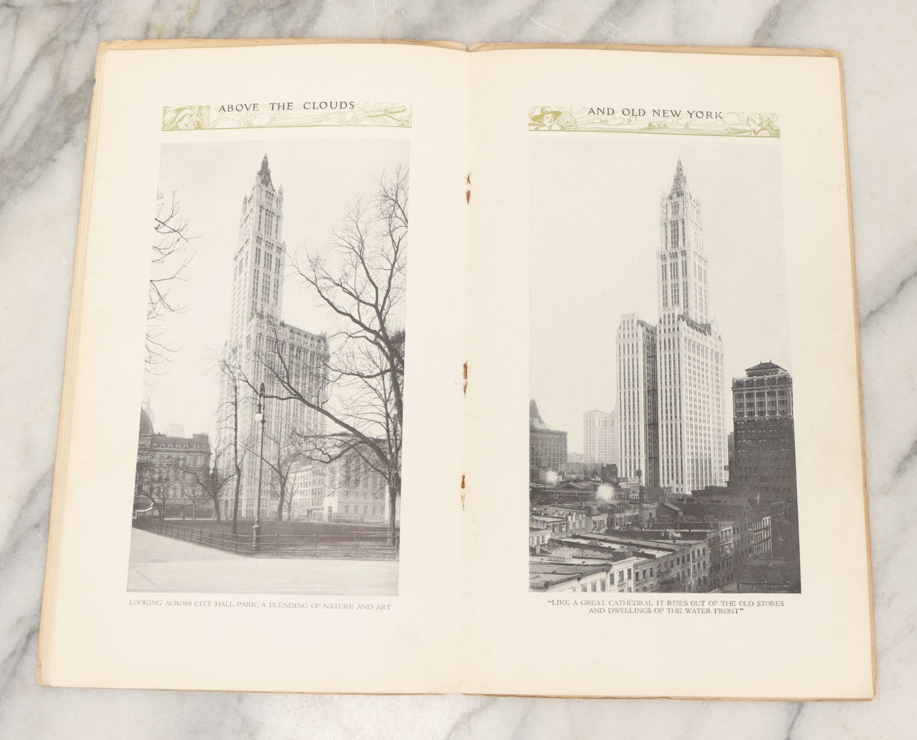 Lot 123 - "Above The Clouds And Old New York: An Historical Sketch Of The Site And The Many Wonders Of The Woolworth Building" Antique Booklet By H. Addington Bruce, Published For Distribution To Visitors, Copyright 1913