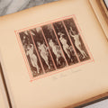 Lot 012 - Antique Scrapbook Containing Many Fine Art Prints, Clippings, And Scraps, With Handwritten Titles And Hand Painted Red Pinstriping, Works Include "The Fortuneteller" After A. Glisbenti, "Isabella With The Head Of Lorenzo," And Others