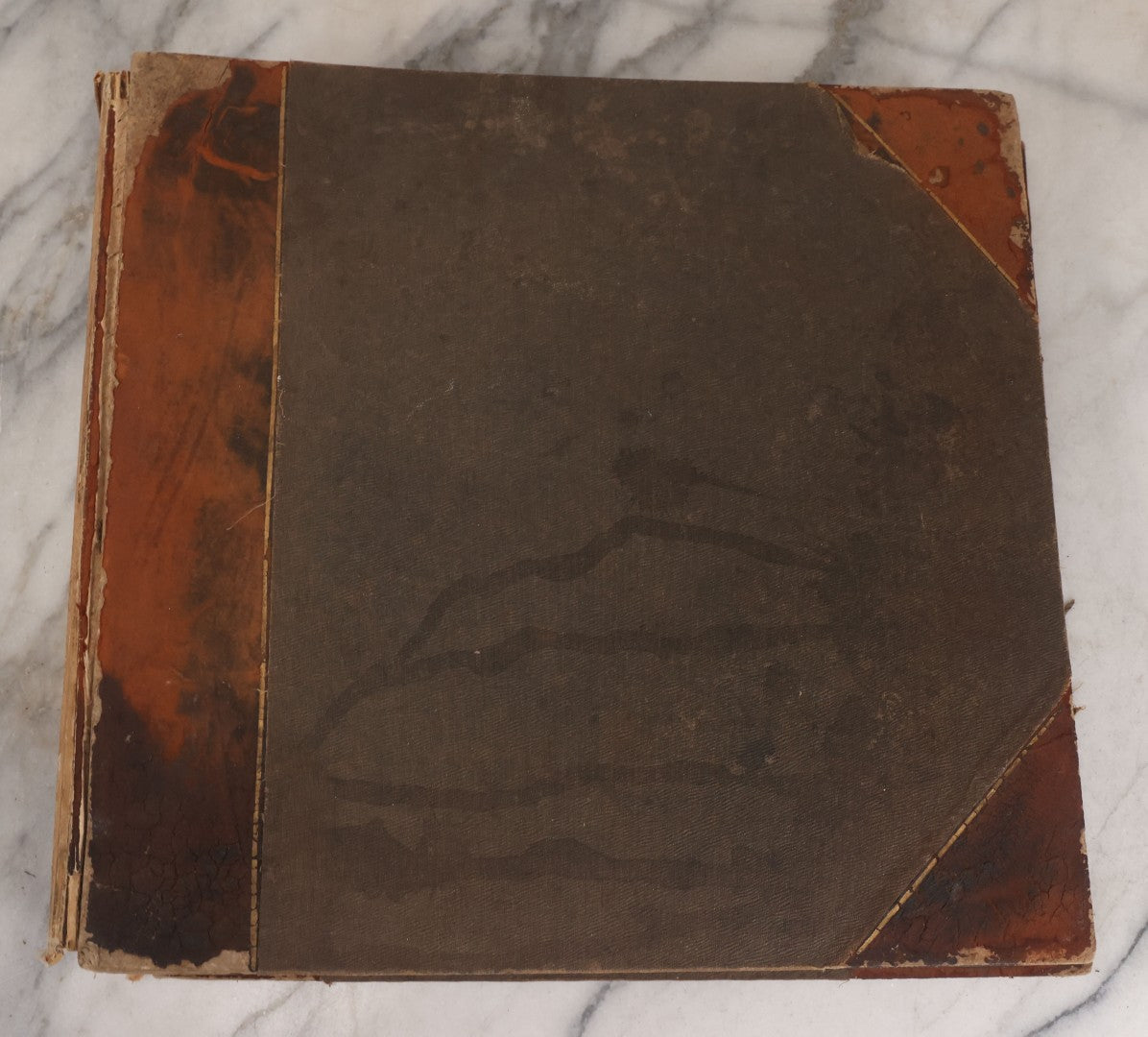Lot 012 - Antique Scrapbook Containing Many Fine Art Prints, Clippings, And Scraps, With Handwritten Titles And Hand Painted Red Pinstriping, Works Include "The Fortuneteller" After A. Glisbenti, "Isabella With The Head Of Lorenzo," And Others