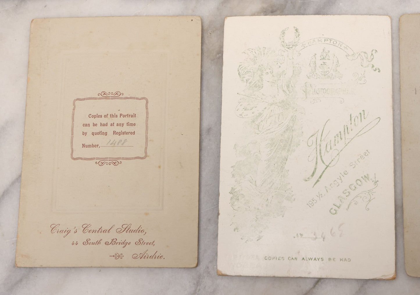 Lot 087 - Grouping Of Seven Scottish Cabinet Card Portrait Photographs Of Men Women And Children, Photographers Include J. Whyte, Hampton, Both Of Glasgow, Sharp Of Hamilton, Coatbridge, & Strathaven, R.C. Platt  And Craig's Studio, Both Of Airdrie