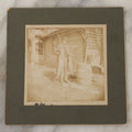 Lot 049 - Antique Boarded Photograph Of A Man In A Bowler Hat Posing With The Days Catch, Two Large Fish