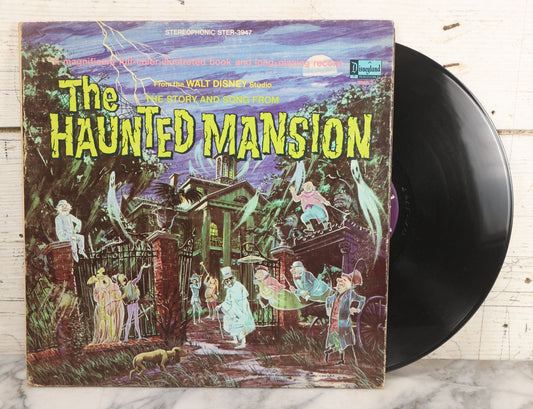 Lot 064 - Vintage Vinyl Record, "The Story And Song From The Haunted Mansion," A Disneyland Record, No. 3947, Copyright 1969, Walt Disney Productions With Internal Story Booklet Illustrated By Colin Campbell