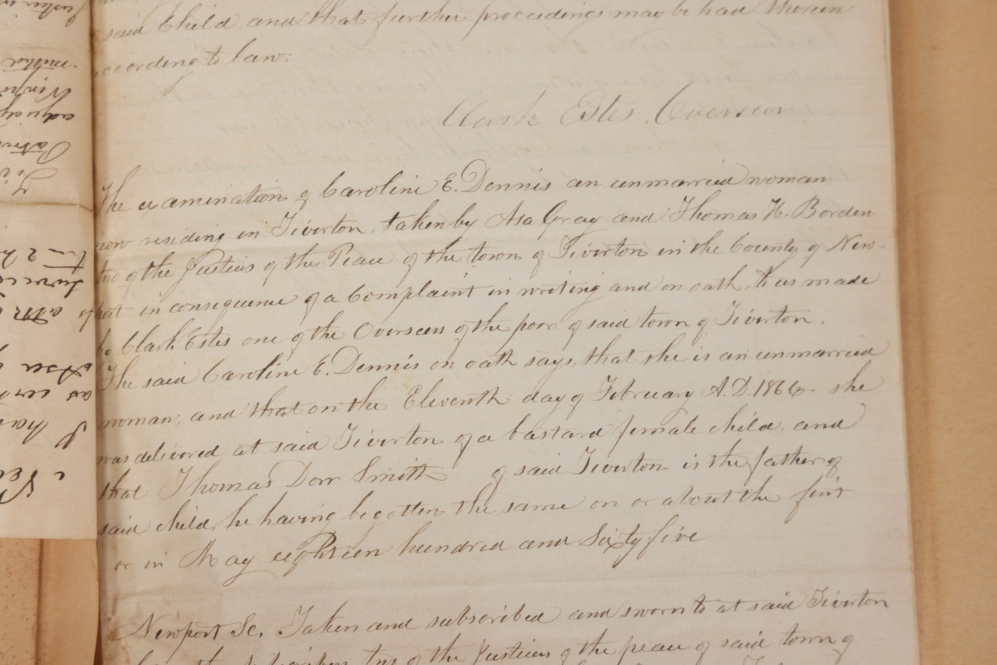 Lot 003 - Pair Of Antique Scrapbooks Containing Mostly Arrest Warrants, Other Official Documents, Dating From 1840s To 1880s Documents Addressed To Asa Gray, Justice Of The Peace, County Of Newport, Rhode Island And Providence Plantations