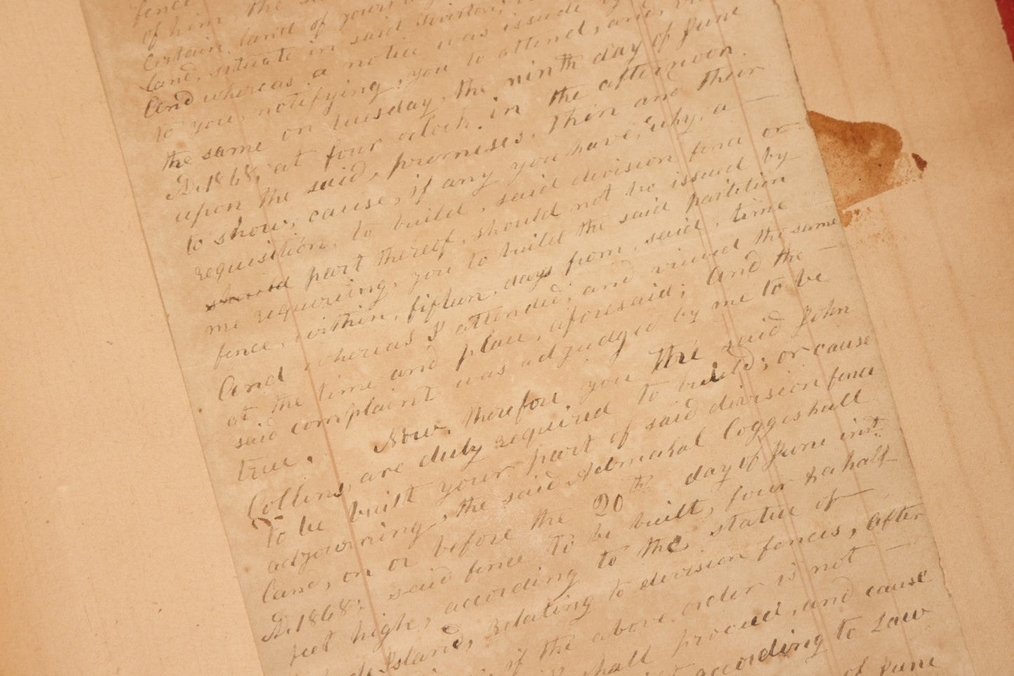 Lot 003 - Pair Of Antique Scrapbooks Containing Mostly Arrest Warrants, Other Official Documents, Dating From 1840s To 1880s Documents Addressed To Asa Gray, Justice Of The Peace, County Of Newport, Rhode Island And Providence Plantations