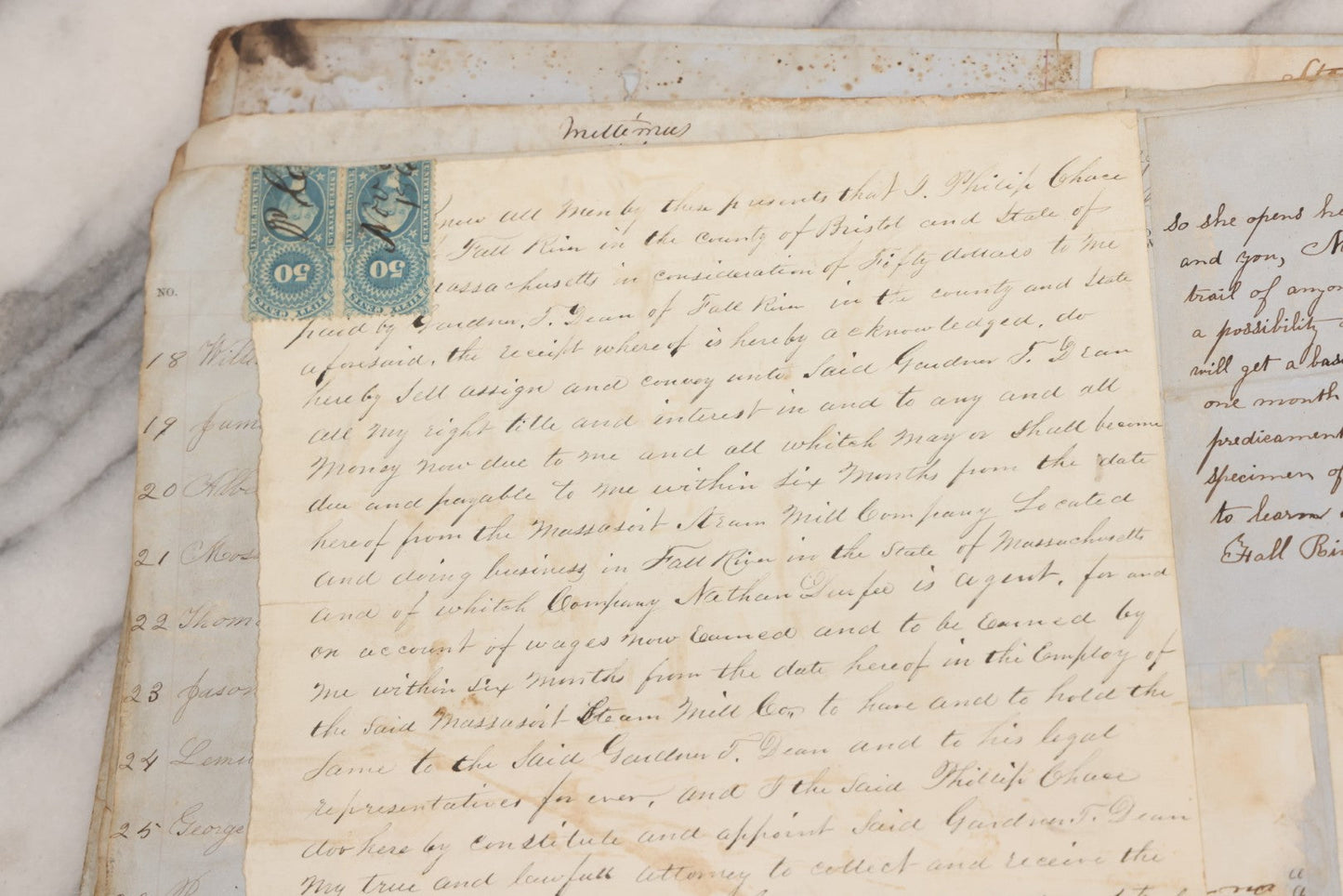 Lot 003 - Pair Of Antique Scrapbooks Containing Mostly Arrest Warrants, Other Official Documents, Dating From 1840s To 1880s Documents Addressed To Asa Gray, Justice Of The Peace, County Of Newport, Rhode Island And Providence Plantations