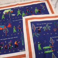 Lot 017 - Pair Of Vintage Folk Art Embroidered Hmong Story Cloths (Paj Ntaub) Illustrating "The War In Laos Since 1976" Across 13 Scenes, Artist Signed Mee Xiong, With Gallery Label From Cama Crafts, Made In Thailand, Circa 1990s