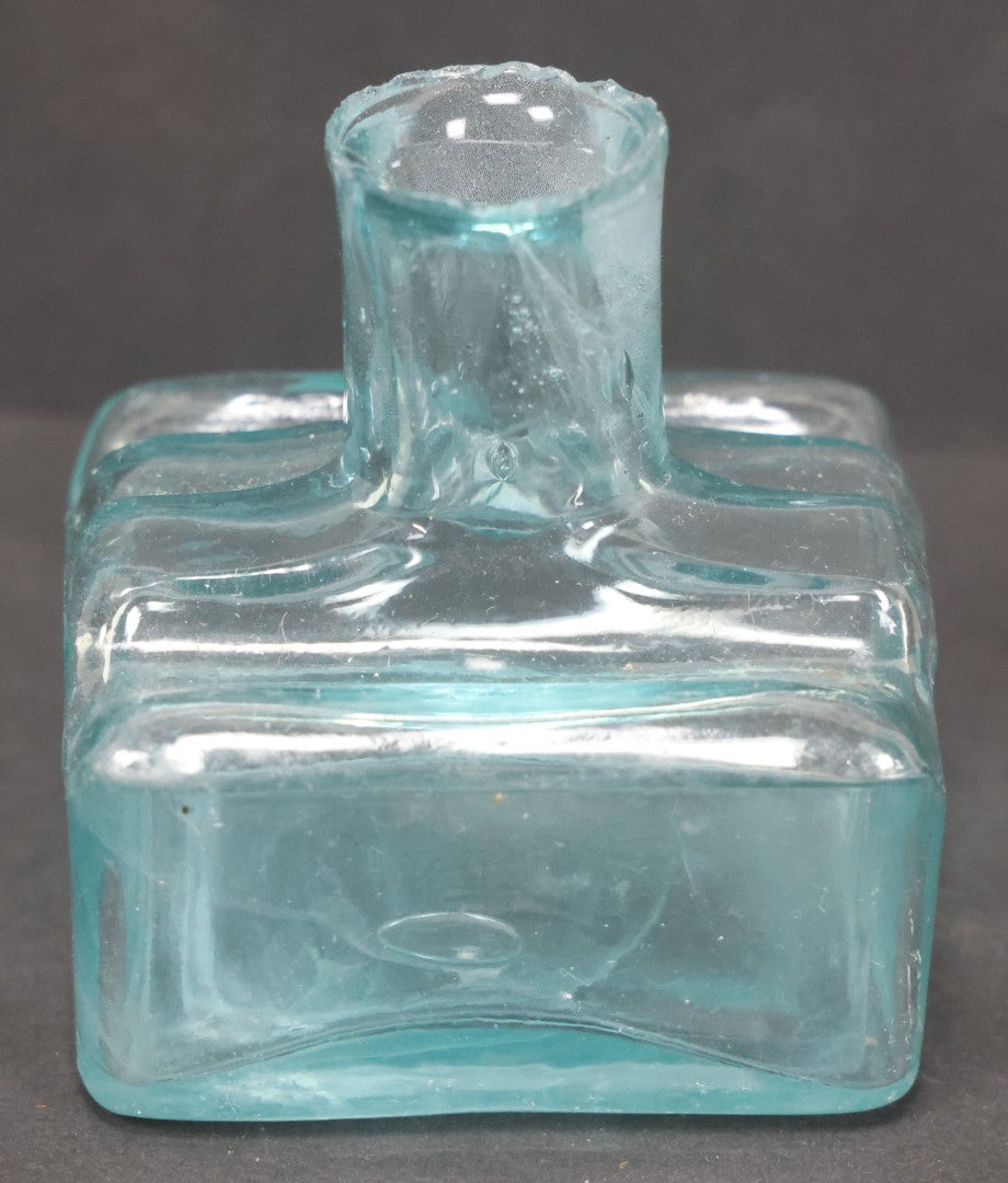 Lot 061 - Grouping Of Five Antique Glass Inkwell Bottles Including W.E. Bonney, Others, Note Chips