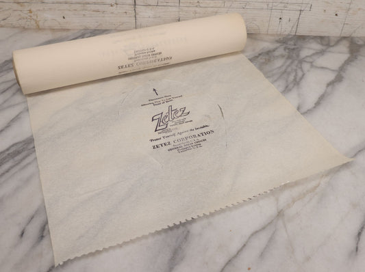 Lot 093 - Vintage Roll Of Zetez Dr. Young's Sanitary Toilet Seat Covers, New Old Stock N.O.S., "Protect Yourself Against The Invisible," U.S. Patented 1929, Other Patents Pending, Produced By Zetez Corporation, Seattle Factory, Tacoma, Washington, U.S.A.
