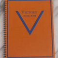 Lot 138 - Vintage Spiral Bound Victory Notebook, New Old Stock N.O.S. With Blank Pages, Made For F.W. Woolworth Co., Orange And Blue Cover